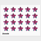 Tropische bladeren ster sticker (Vel)