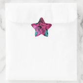 Tropische bladeren ster sticker (Tas)