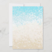 tropische bladeren strand bridal douche - uitnodig kaart (Achterkant)