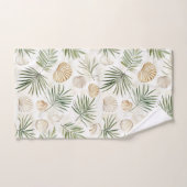 Tropische Bladeren Strand Schelpen Bad Handdoek (Handdoek)