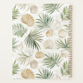 Tropische Bladeren Strand Schelpen Planner (Achterkant)