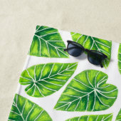 Tropische bladeren strandlaken (In situ)