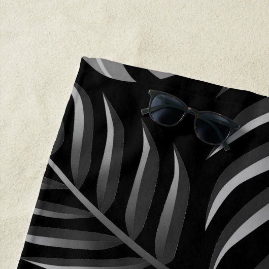 Tropische bladeren strandlaken (In situ)