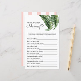 Tropische bladeren/strepen Baby shower spel