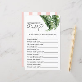 Tropische bladeren/strepen Baby shower spel