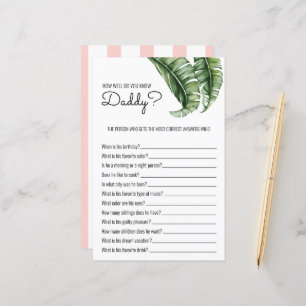 Tropische bladeren/strepen Baby shower spel