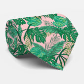 Tropische bladeren stropdas (Opgerold)