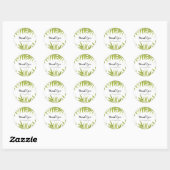 Tropische bladeren Summer Elegant Wedding Favor Ronde Sticker (Vel)