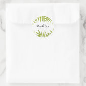 Tropische bladeren Summer Elegant Wedding Favor Ronde Sticker (Tas)