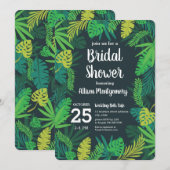 Tropische bladeren Summer Vrijgezellenfeest Kaart (Voorkant / Achterkant)