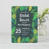 Tropische bladeren Summer Vrijgezellenfeest Kaart (Staand voorkant)