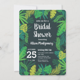 Tropische bladeren Summer Vrijgezellenfeest Kaart