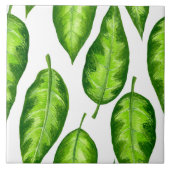 Tropische bladeren tegeltje (Voorkant)