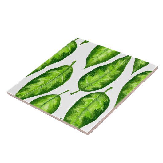 Tropische bladeren tegeltje (Zijkant)