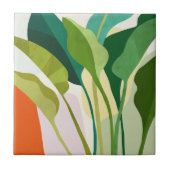 Tropische bladeren tegeltje (Voorkant)