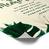 Tropische Bladeren Ter Lieve Herinnering Herdenkin Poster (Hoek)