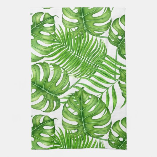 Tropische bladeren theedoek (Verticaal)