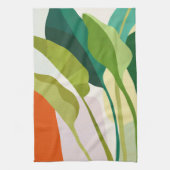 Tropische bladeren theedoek (Verticaal)