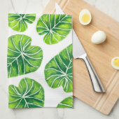 Tropische bladeren theedoek (Quarter Fold)