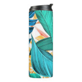 Tropische bladeren Thermal Tumbler Thermosbeker (Gedraaid links)