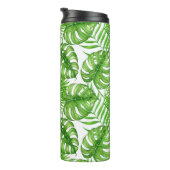 Tropische bladeren thermische tumbler thermosbeker (Geroteerd rechts)