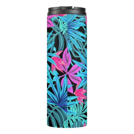 Tropische bladeren thermosbeker (Achterkant)
