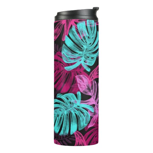 Tropische bladeren thermosbeker (Gedraaid links)