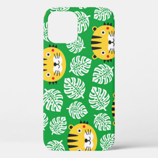 Tropische bladeren tijger Kind patroon Case-Mate iPhone Case