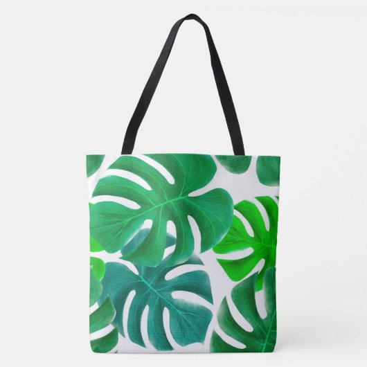 Tropische bladeren tote bag (Voorkant)