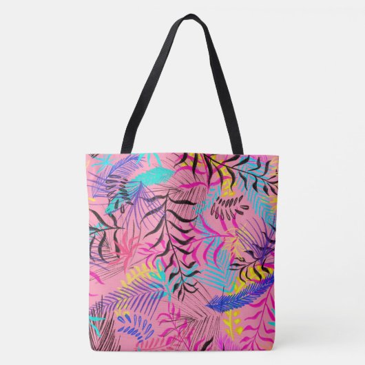 Tropische bladeren tote bag (Voorkant)