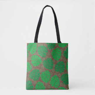 tropische bladeren tote bag