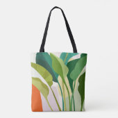 Tropische bladeren tote bag (Achterkant)