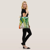 Tropische bladeren tote bag (Op model)