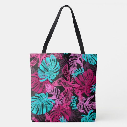 Tropische bladeren tote bag (Voorkant)