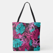 Tropische bladeren tote bag (Achterkant)