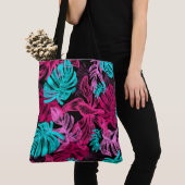 Tropische bladeren tote bag (Dichtbij)