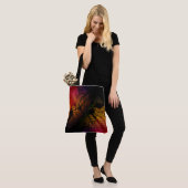 Tropische bladeren tote bag (Op model)