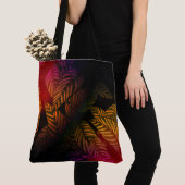 Tropische bladeren tote bag (Dichtbij)