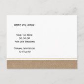 Tropische bladeren, trouwe groene bruiloft sparen  aankondigingskaart (Achterkant)