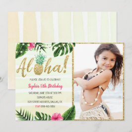 Tropische bladeren uitnodiging van afgelopen dag m