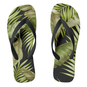 Tropische bladeren van de Hawaiian Garden   Groen  Teenslippers