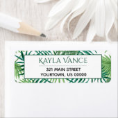 Tropische bladeren van het palmblad van de Banaan Etiket (Insitu)