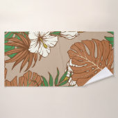 Tropische bladeren van luipaard badhanddoek (Badhanddoek)