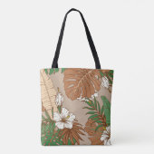 Tropische bladeren van luipaard tote bag (Achterkant)
