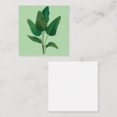 Tropische bladeren vierkante visitekaartje (Voorkant / Achterkant)