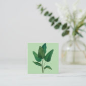 Tropische bladeren vierkante visitekaartje (Staand voorkant)