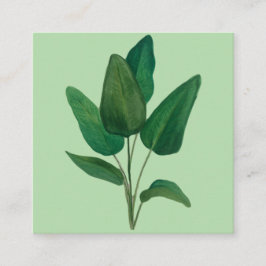 Tropische bladeren vierkante visitekaartje