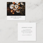 Tropische bladeren vierkante visitekaartje (Voorkant / Achterkant)