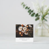 Tropische bladeren vierkante visitekaartje (Staand voorkant)