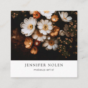 Tropische bladeren vierkante visitekaartje